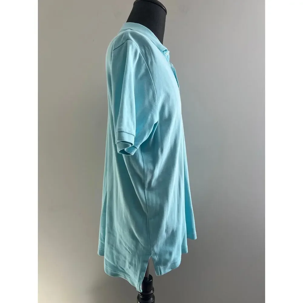 Polo Ralph Lauren 100% Soft Cotton Collared Shirt Pastel Blue Pink Size Large SG
